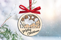SVG Merry Christmas Deer Presents Ornament Laser Holiday Product Image 3