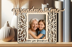 Grandma and me SVG Flowers Photo Frame Laser Gift Home Decor Product Image 3