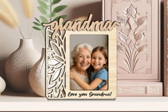 SVG Flowers Grandma Photo Frame Laser Gift Home Present Kids Product Image 3