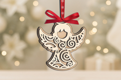Angel Ornament Christmas Night Holiday SVG Laser Present Product Image 2