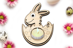 Easter Dino Egg Tea Candle Holder Present Gift SVG Laser Product Image 3