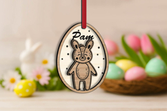 SVG Easter Egg Basket Name Tag Bear Ornament Present Laser Product Image 3