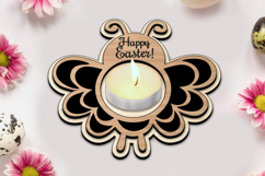 Bee Easter Tea Candle Holder Present Gift SVG Laser Holiday Product Image 3