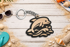 SVG Dolphin Summer Ocean Keychain Gift Laser Gift Present Product Image 3