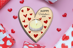 St. Valentine's Day Heart Candle Holder Laser SVG Love Gift Product Image 4