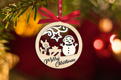 SVG Snowman Merry Christmas Ornament Deer Gift Laser Holiday Product Image 3