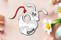 Letter O Basket SVG Easter Laser Bunny Name Tag Gift Present Product Image 3