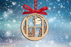 SVG Laser Merry Christmas Ornament Winter Night Home Decor Product Image 3