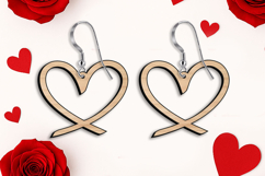 Love Valentine's Day Heart Earring SVG Laser Gift Present Product Image 3