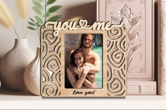 Abstract Design You and Me SVG Frame Photo Love Romantic Product Image 3