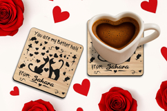 SVG Square My Better Half Valentine Day Coaster Laser Gift Product Image 3