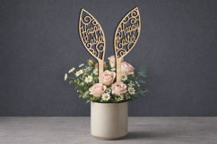 Happy Easter SVG Bunny Ear Planter Laser Rabbit Present Gift Product Image 3