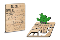 3D Pop-up Teacher Gift Flower Card SVG Laser Appreciation Product Image 3
