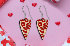 Laser SVG Love Sharp Heart Valentine Earrings Romantic Gift Product Image 3