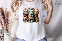 Christmas Tabby Cat|Orange Tabby Cat with Santa Hat and Ligh Product Image 3