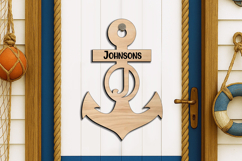 SVG Letter J Door Hanger Alphabet Sea Anchor Nautical Family Product Image 3