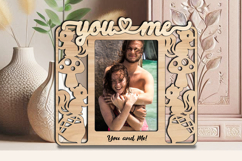 You and Me Autumn SVG Frame Photo Picture Love Squirrel Fall Product Image 3