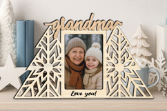 SVG Christmas Tree Grandma Photo Frame Laser Gift Present Product Image 3