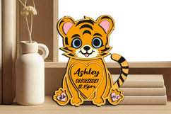 Tiger Baby Birth Announcement Sign Newborn Laser Gift Board Product Image 3