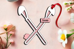 Laser Cut Letter X Easter Basket Tag Gift Ornament SVG Bunny Product Image 3