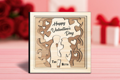 SVG Valentine&#039;s Day Shadowbox Love Romantic Laser Paper Cut Product Image 4