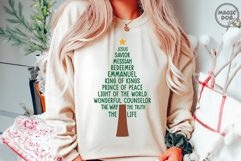 esus Names Christmas Tree|Christian Religious Holiday SVG Product Image 3