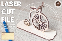 Circus Bicycle - laser cut file, SVG DXF file Product Image 1