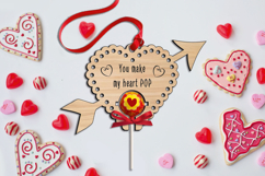 Valentine Day SVG Lollipop Laser Love Gift Romantic Present Product Image 3