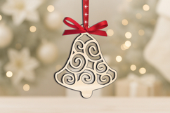 SVG Holiday Bell Christmas Ornament Laser Gift Home Decor Product Image 3