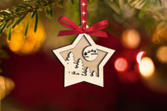 SVG Christmas Star Pattern Ornament Laser Home Decor Gift Product Image 3