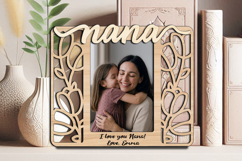 Tulip Nana Girl SVG Photo Frame Appreciation Gift Laser File Product Image 3