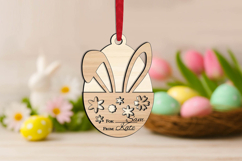 Cute Bunny Ears Easter Gift Card Money Holder SVG Present Product Image 3