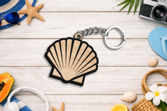 SVG Seashell Summer Keychain Gift Laser Gift Present Ocean Product Image 3