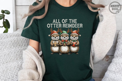 All of the Otter Reindeer|Otter Christmas|Animal Holiday PNG Product Image 6