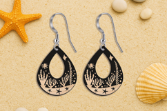 Nautical Ocean Bed Earring SVG Nature Summer Laser Gift Set Product Image 3