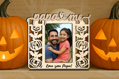 Halloween SVG Papa and Me Frame Photo Kids Laser Scary Ghost Product Image 3