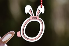 Laser Cut Letter O Easter Basket Tag Ornament SVG Bunny Gift Product Image 3