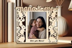 Fall SVG Nana and Me Frame Photo Gift Laser Autumn Squirrel Product Image 3
