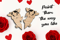 Couple Key Chain Valentine Day SVG Cow Romantic Gift Laser Product Image 3