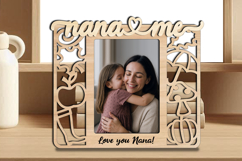 Autumn Boot SVG Nana and Me Photo Frame Gift Laser Fall Kids Product Image 3
