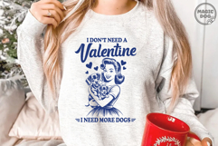 Retro Dog Mom Valentine Dachshund Lover|Anti Vlentine SVG Product Image 3