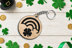 Lucky Rainbow Charm Keychain SVG Patrick Day Laser Present Product Image 3