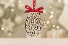 SVG Winter Glove Christmas Tree Ornament Decoration Laser Product Image 3