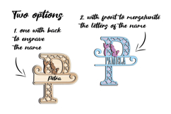 Mermaid Shape SVG Letter P Alphabet Ocean Laser Maritime Sea Product Image 3