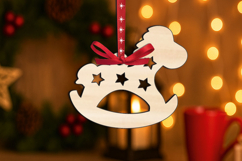 SVG Christmas Baby Toy Horse Gift Ornament Laser Present Product Image 3