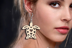 Turtle Earrings Set SVG Ocean Pattern Earring Laser Gift 6 Product Image 3