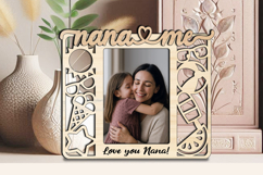 Summer Vibes Nana and Me Photo Frame SVG Laser Digital Gift Product Image 3