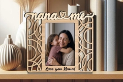 SVG Nana and Me Abstract Design Photo Frame Laser Present Product Image 3