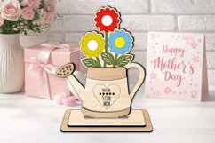 Mother's Day DIY Wood Kid Coloring Gift Laser SVG Ornament Product Image 3