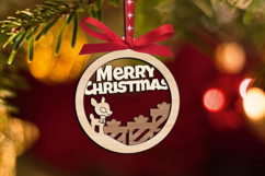 Merry Christmas Faun Deer Gifts Present Laser SVG Home Decor Product Image 3